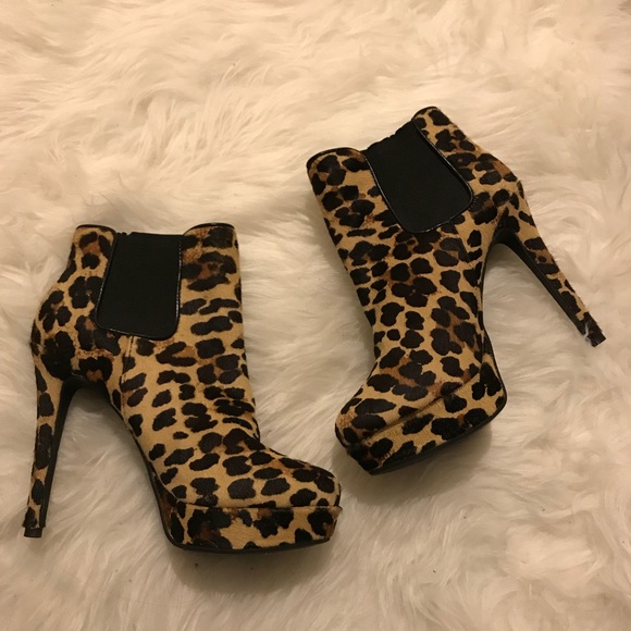 gianni bini cheetah booties